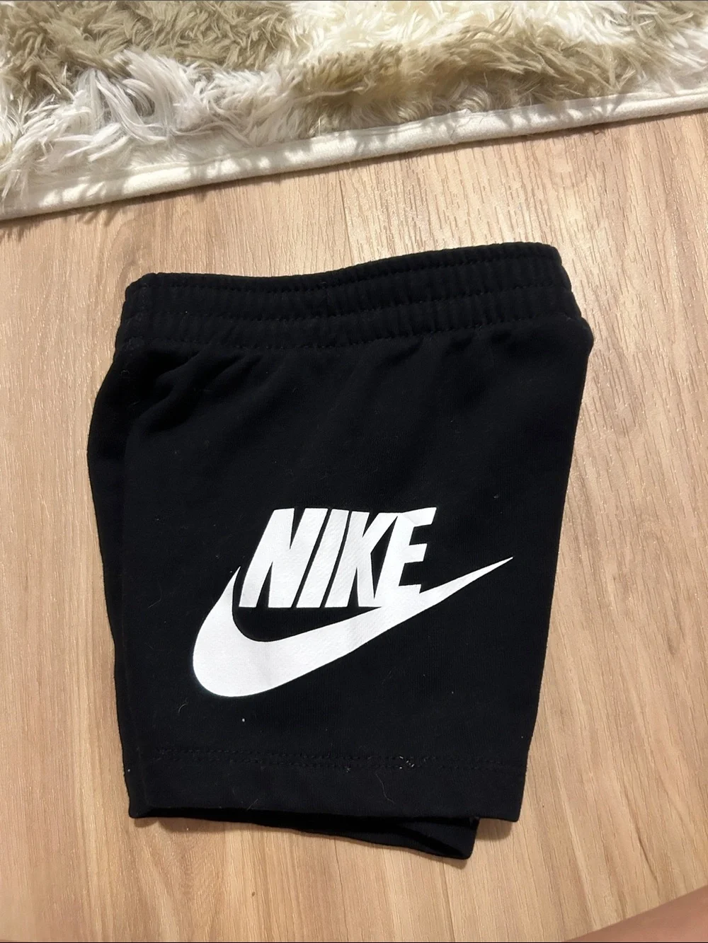 Nike Black Shorts with White Swoosh